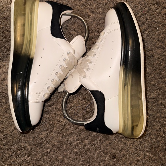 Alexander McQueen Shoes - Alexander McQueen White and Black Athletic Shoes